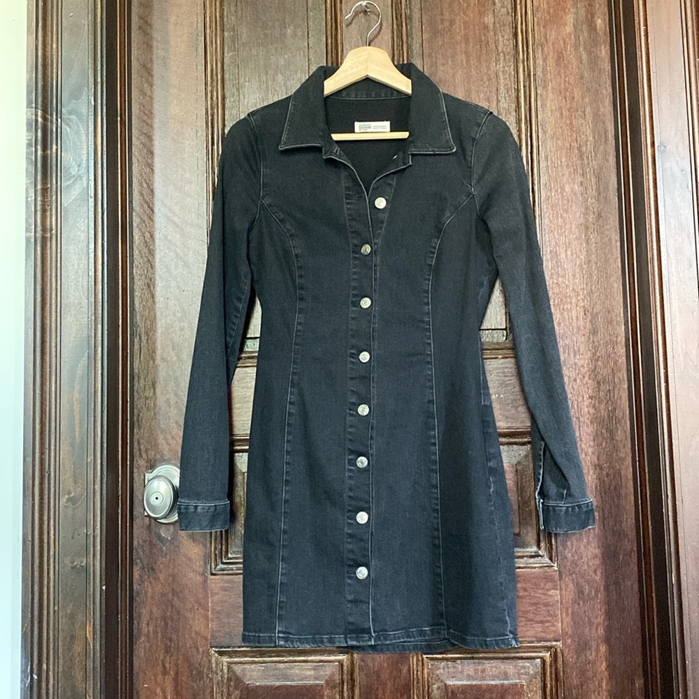 Zara TRF Black Denim Dress!